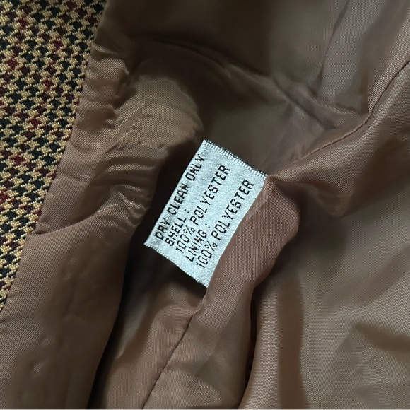 Emily Designs Brown Houndstooth Blazer with Black Trim size 10 - Picture 9 of 13